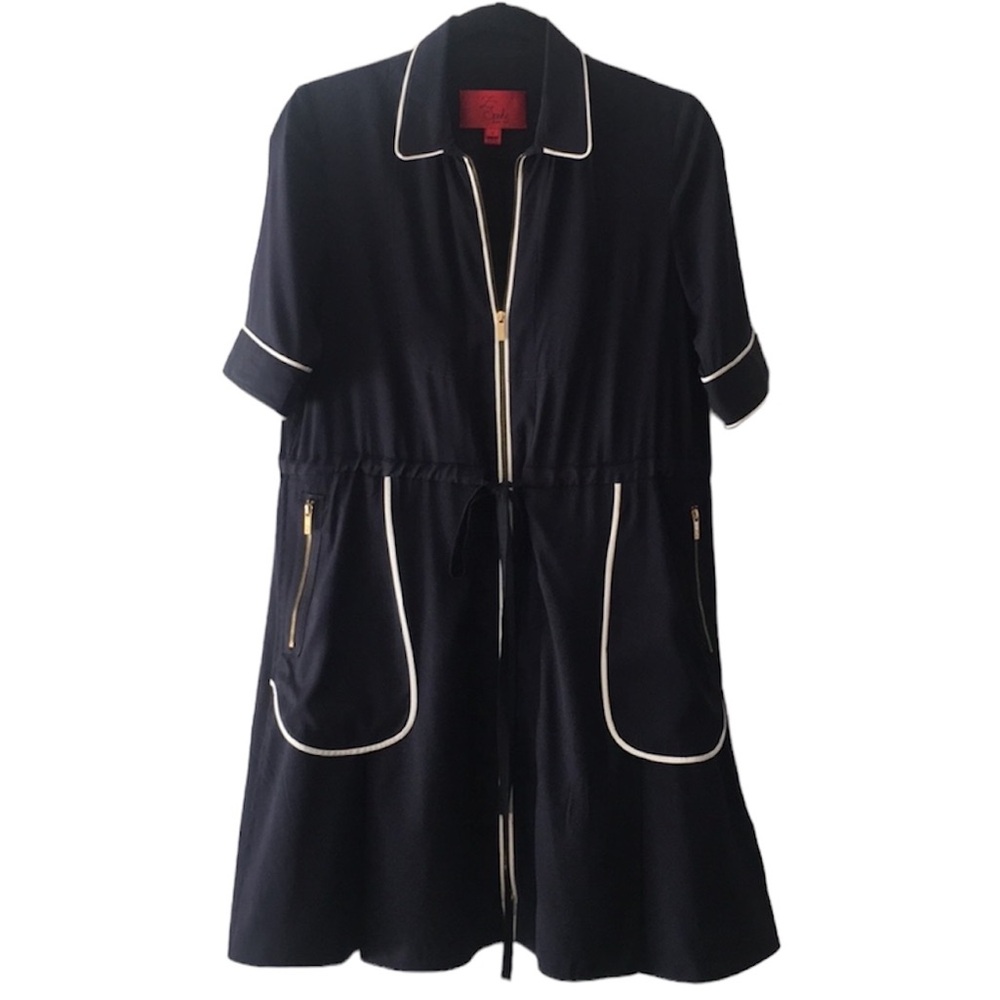 Z Spoke Zac Posen nautical colored silk dress